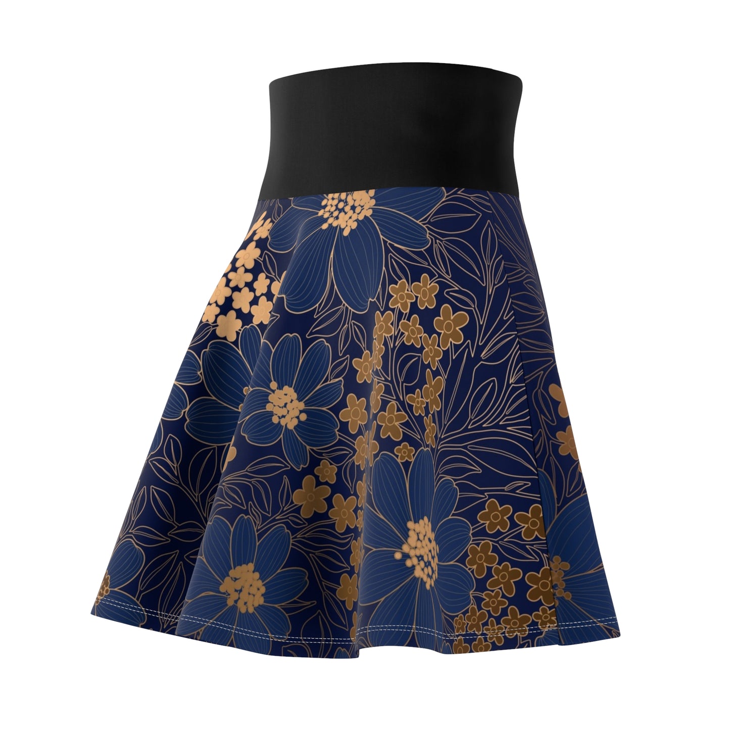 Floral Skater Skirt - Women's Luxury Flare Skirt for Spring Garden Parties and Feminine A-Line Style