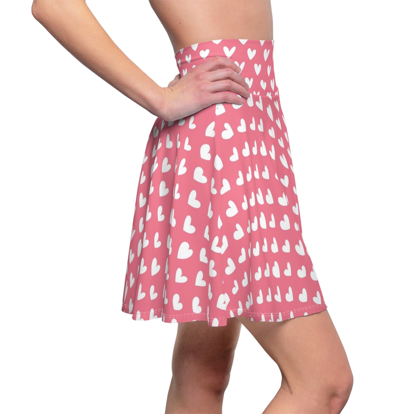Pink Heart Skater Skirt
