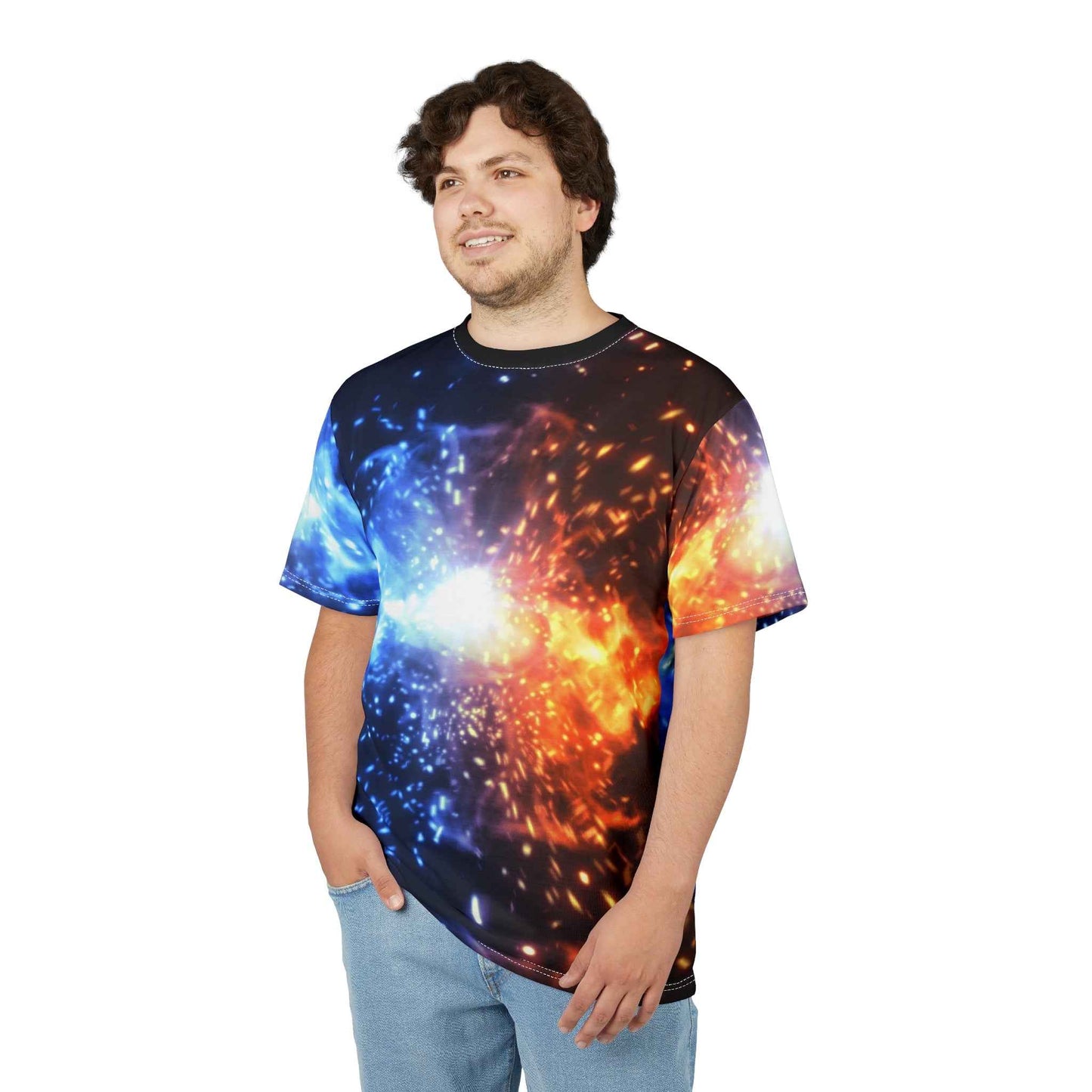 Cosmic Explosion Tee - Vibrant Galaxy Design Unisex T-Shirt
