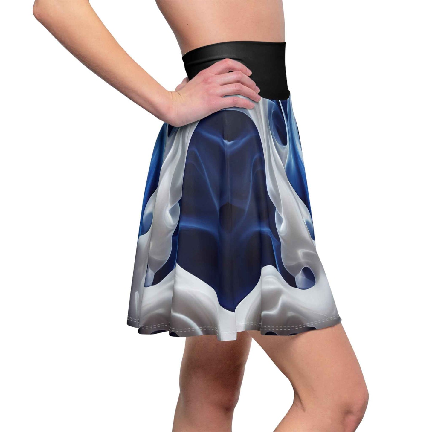 Smoke Pattern Skater Skirt - Trendy and Stylish Design