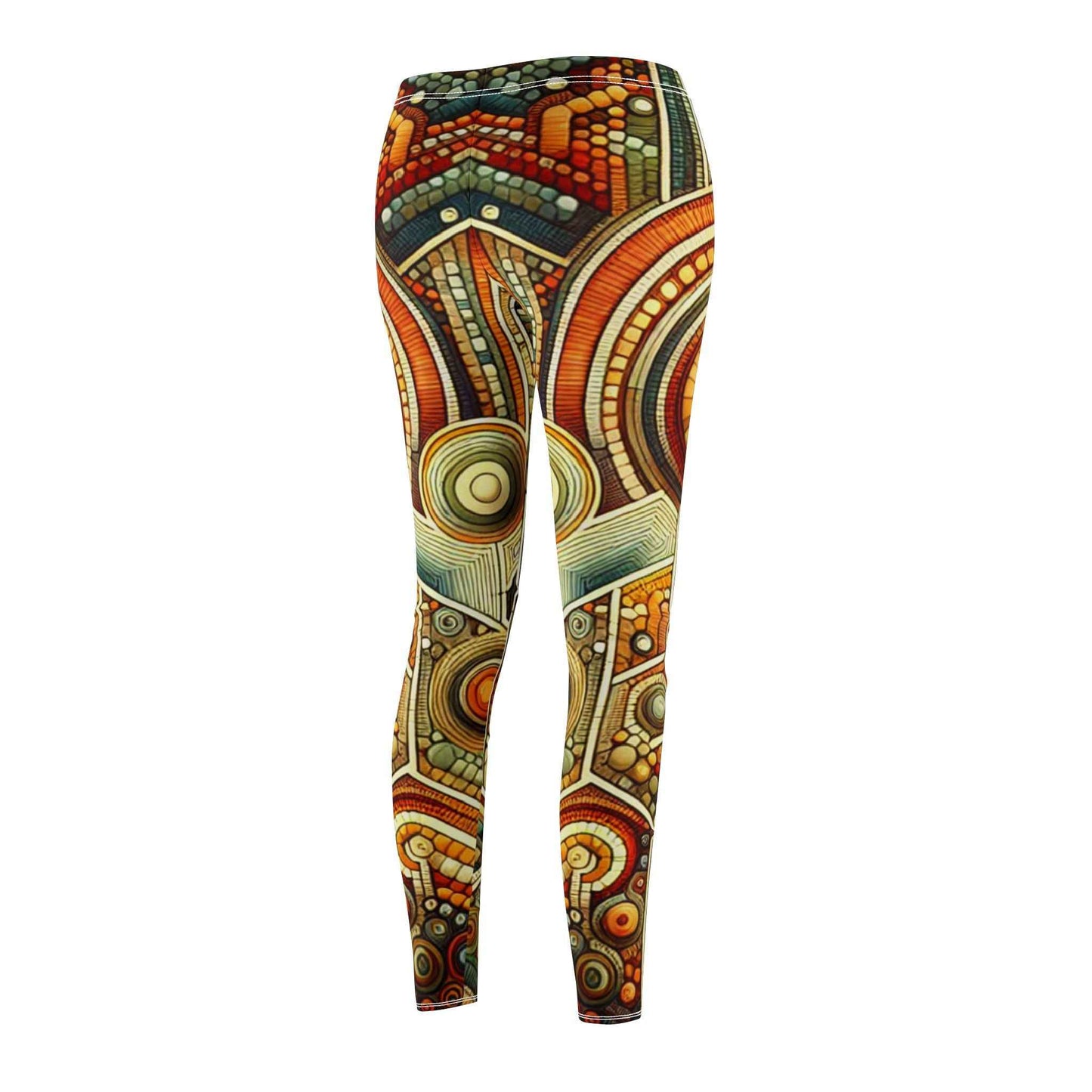 Geometric Retro Leggings - Stylish Patterned Activewear