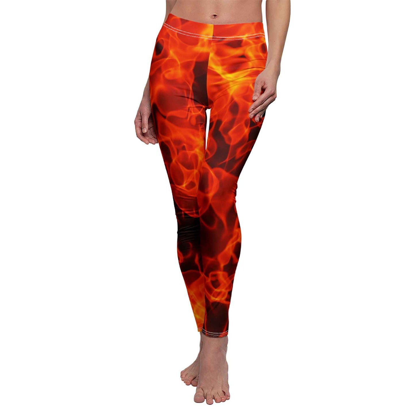 Flame Leggings - Trendy Flame Print Leggings for Stylish Looks