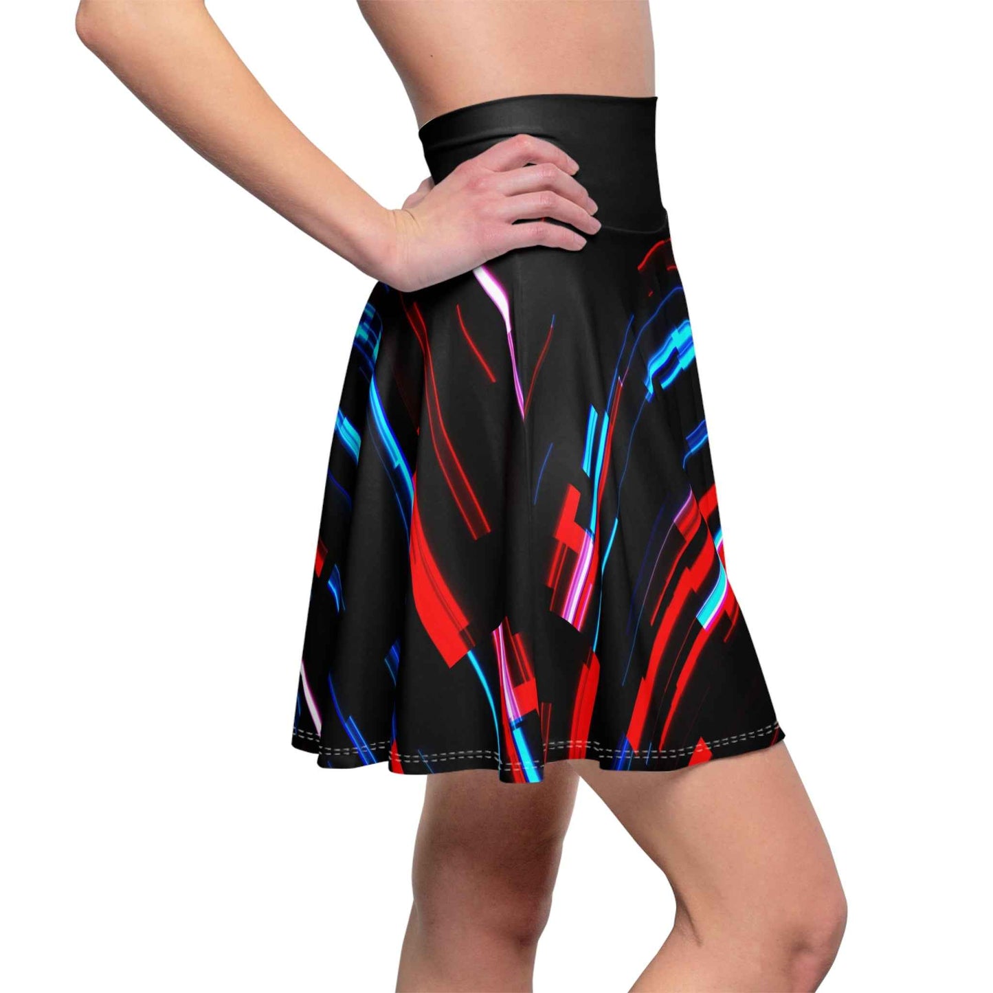 Colorful Skater Skirt - Vibrant Flare Skirt, Fun Circle Skirt, Bright A-Line Skirt for Trendy Summer Style