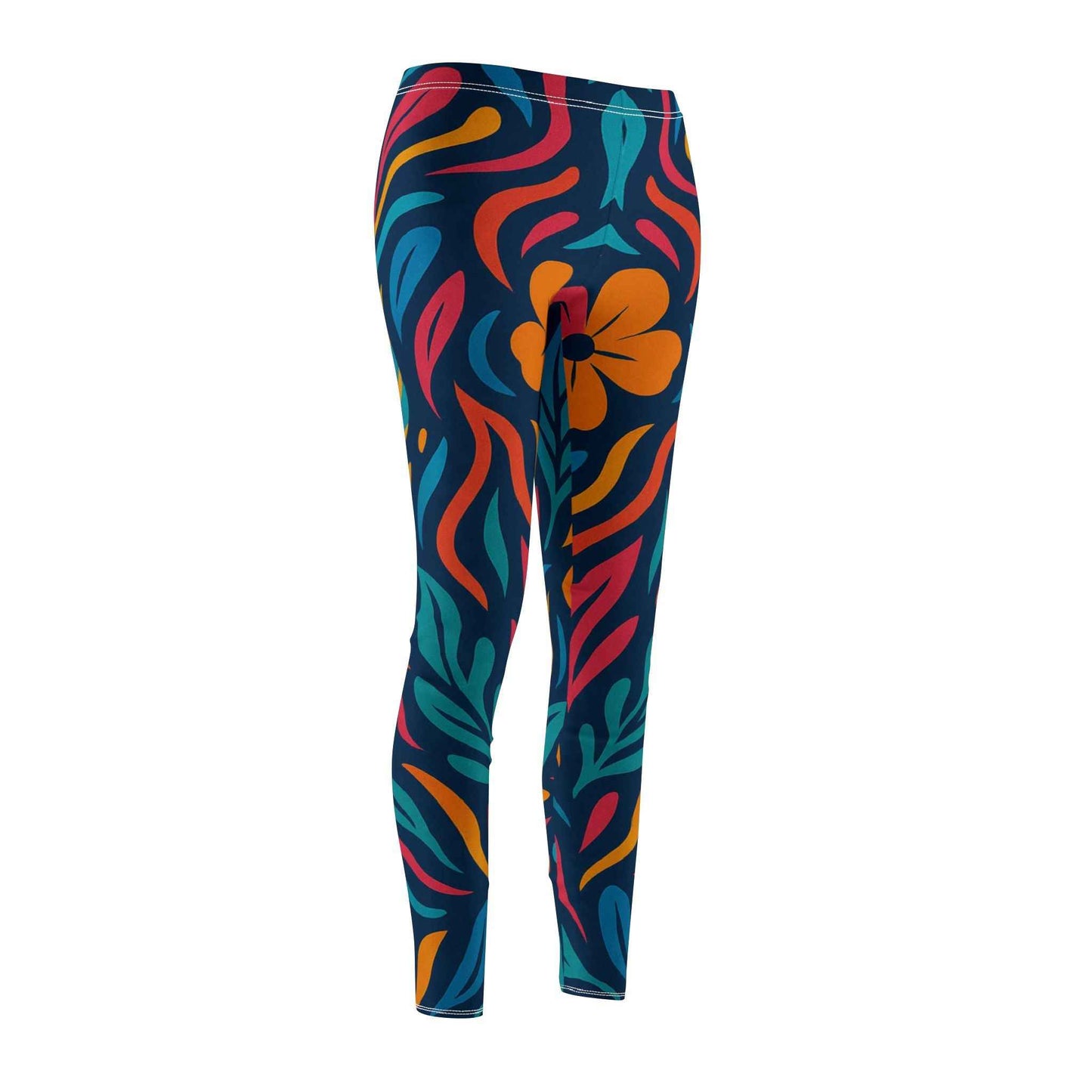 Vibrant Floral Casual Leggings for Women - Stylish Floral Casual Leggings for Comfortable Activewear