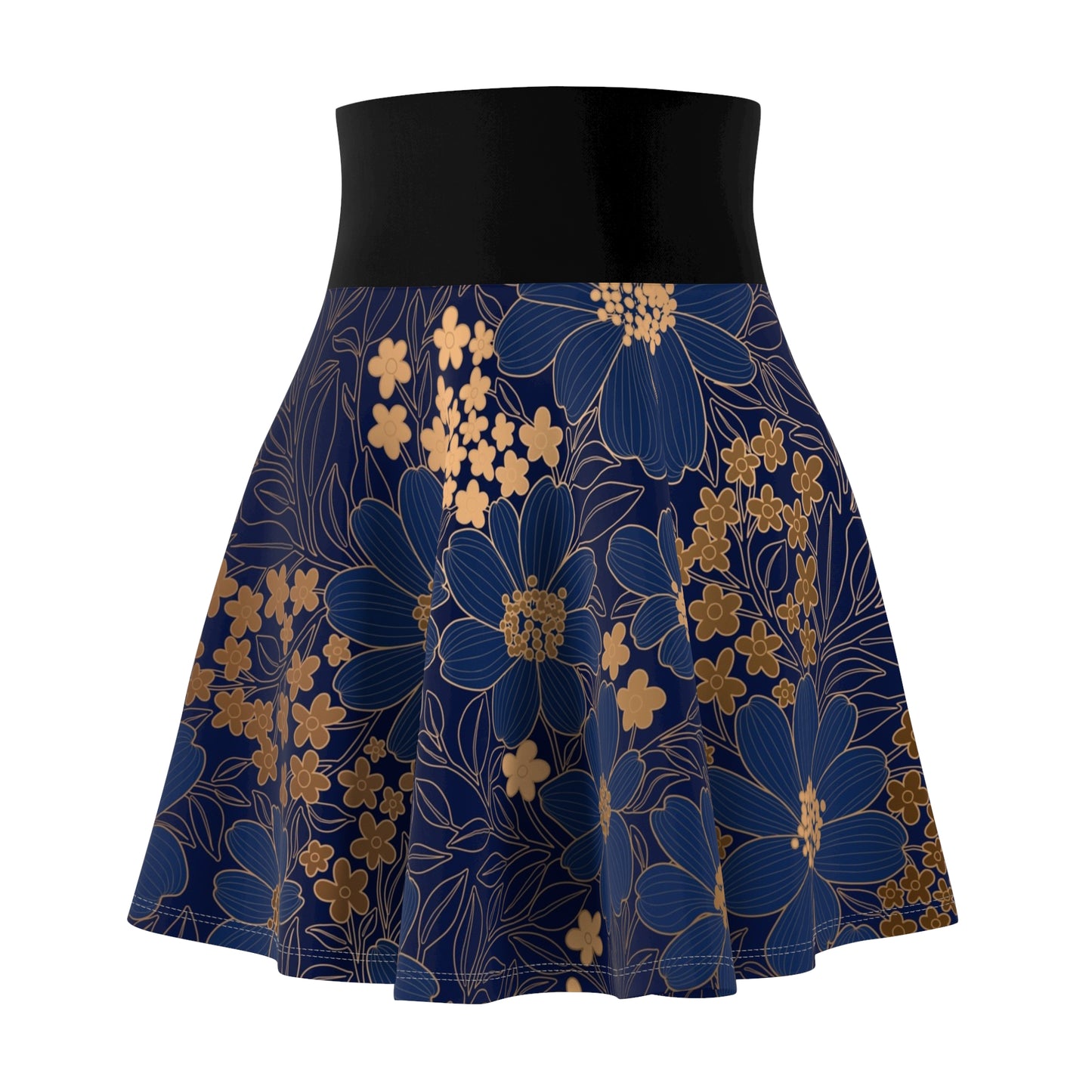 Floral Skater Skirt - Women's Luxury Flare Skirt for Spring Garden Parties and Feminine A-Line Style