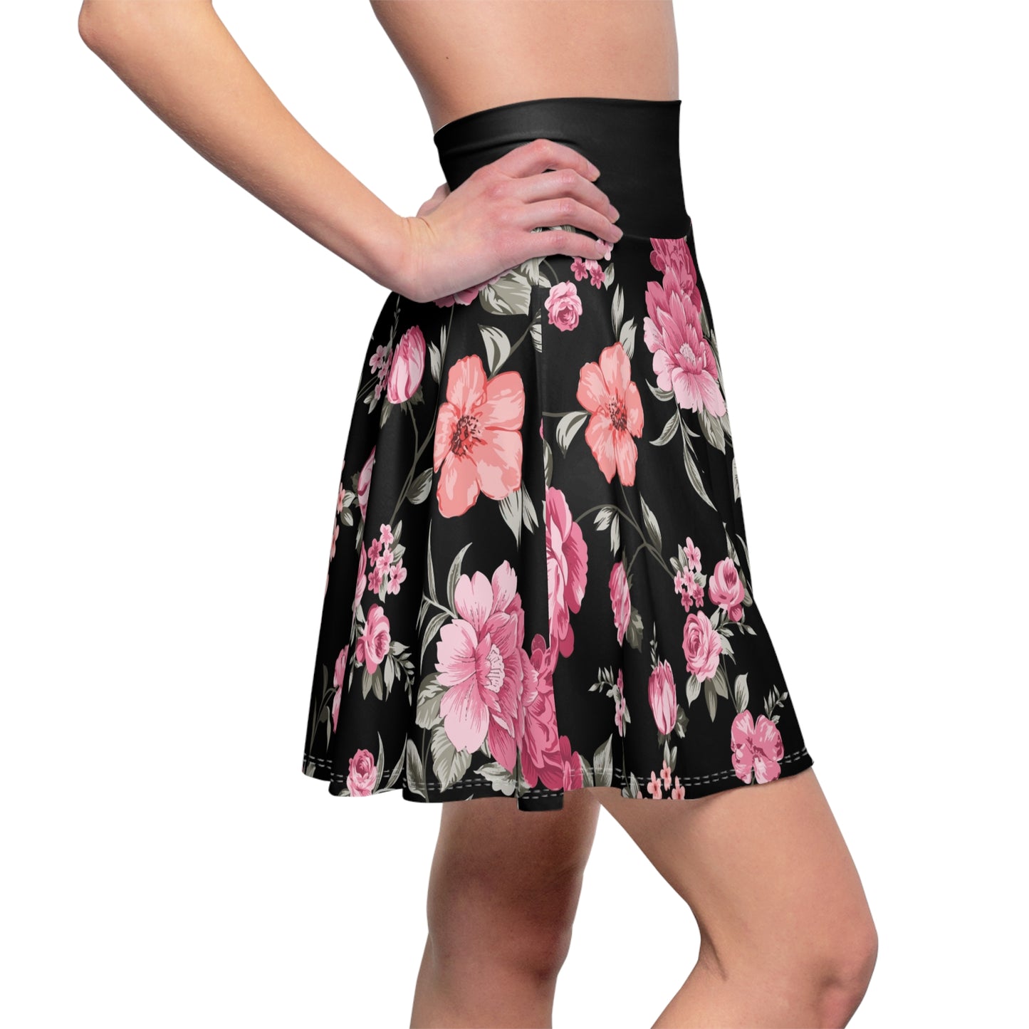 Floral Skater Skirt for Women - Trendy Spring and Summer Flare Skirt, Flowy Fashionable Apparel - NestlyAura