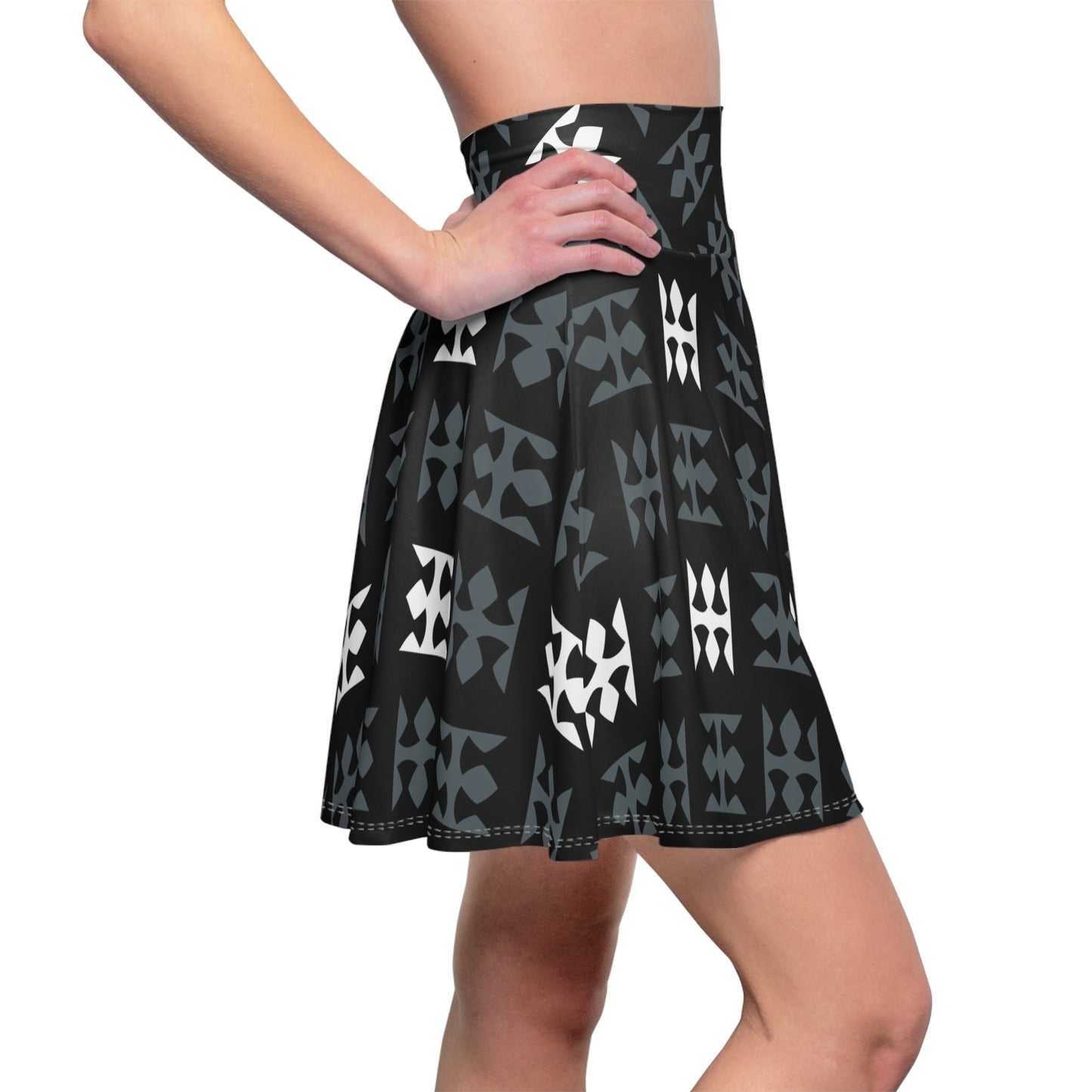 Chic Skater Skirt - Elegant Flare A-Line Skirt for Women, Trendy Knee-Length Style