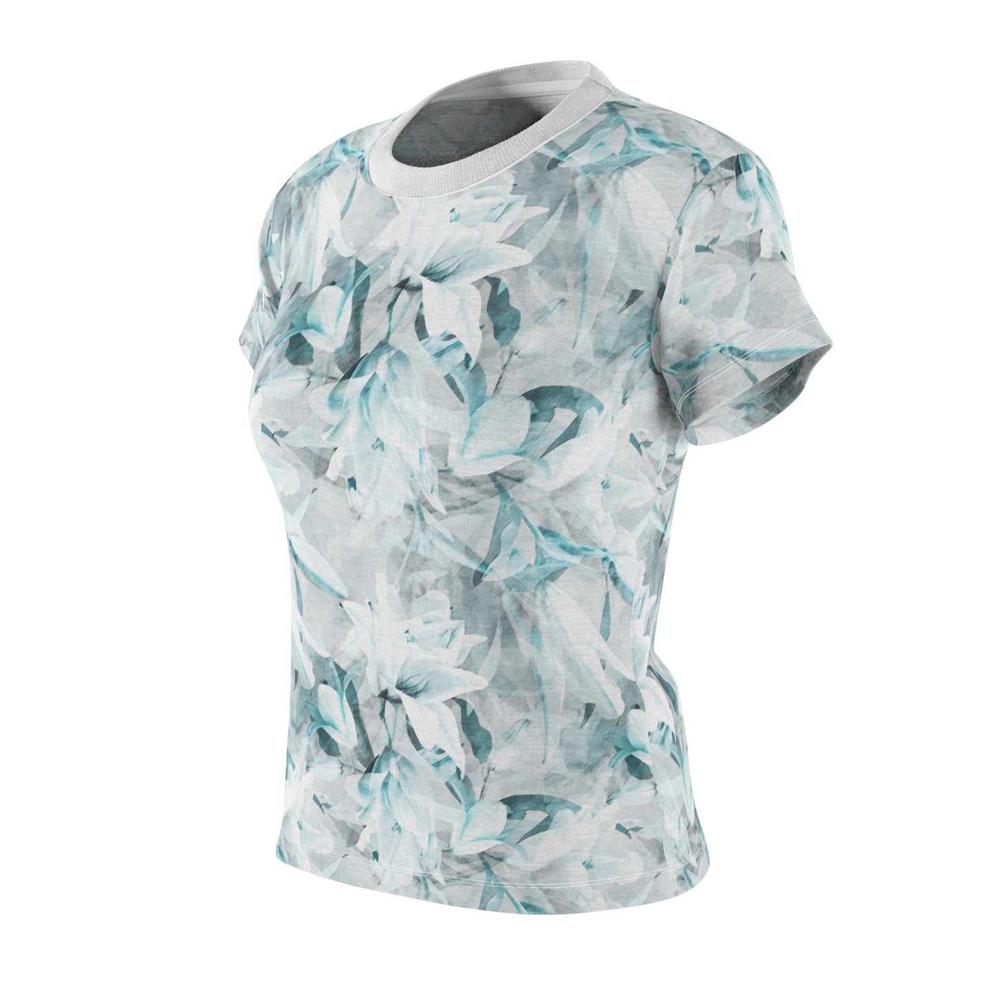 Floral Tee - Elegant Nature-Inspired Cut & Sew
