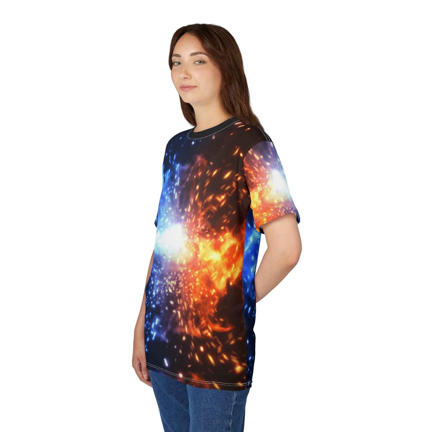 Cosmic Explosion Tee - Vibrant Galaxy Design Unisex T-Shirt