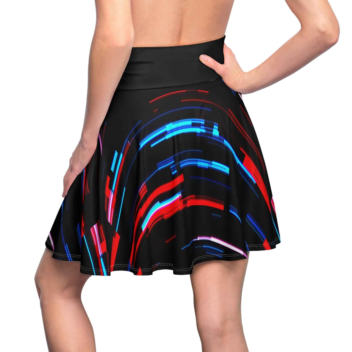 Colorful Skater Skirt - Vibrant Flare Skirt, Fun Circle Skirt, Bright A-Line Skirt for Trendy Summer Style