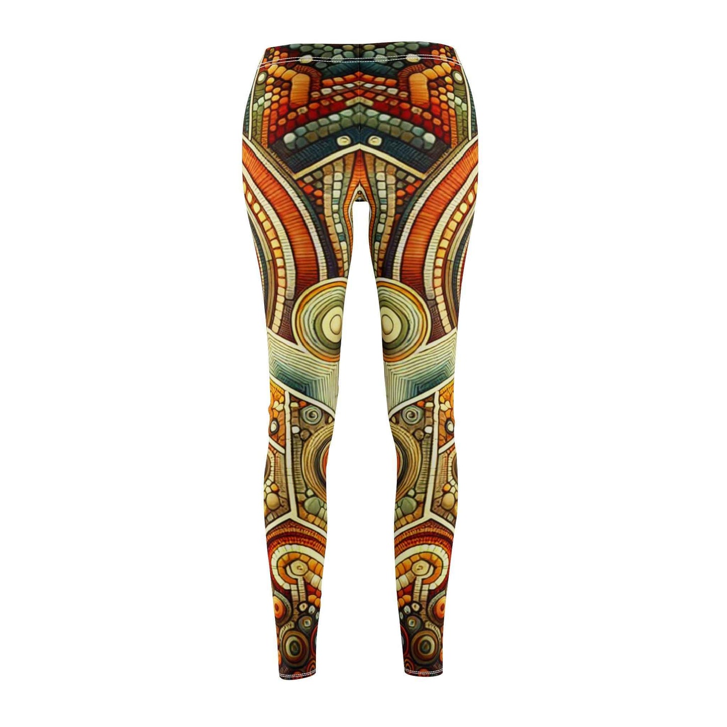 Geometric Retro Leggings - Stylish Patterned Activewear