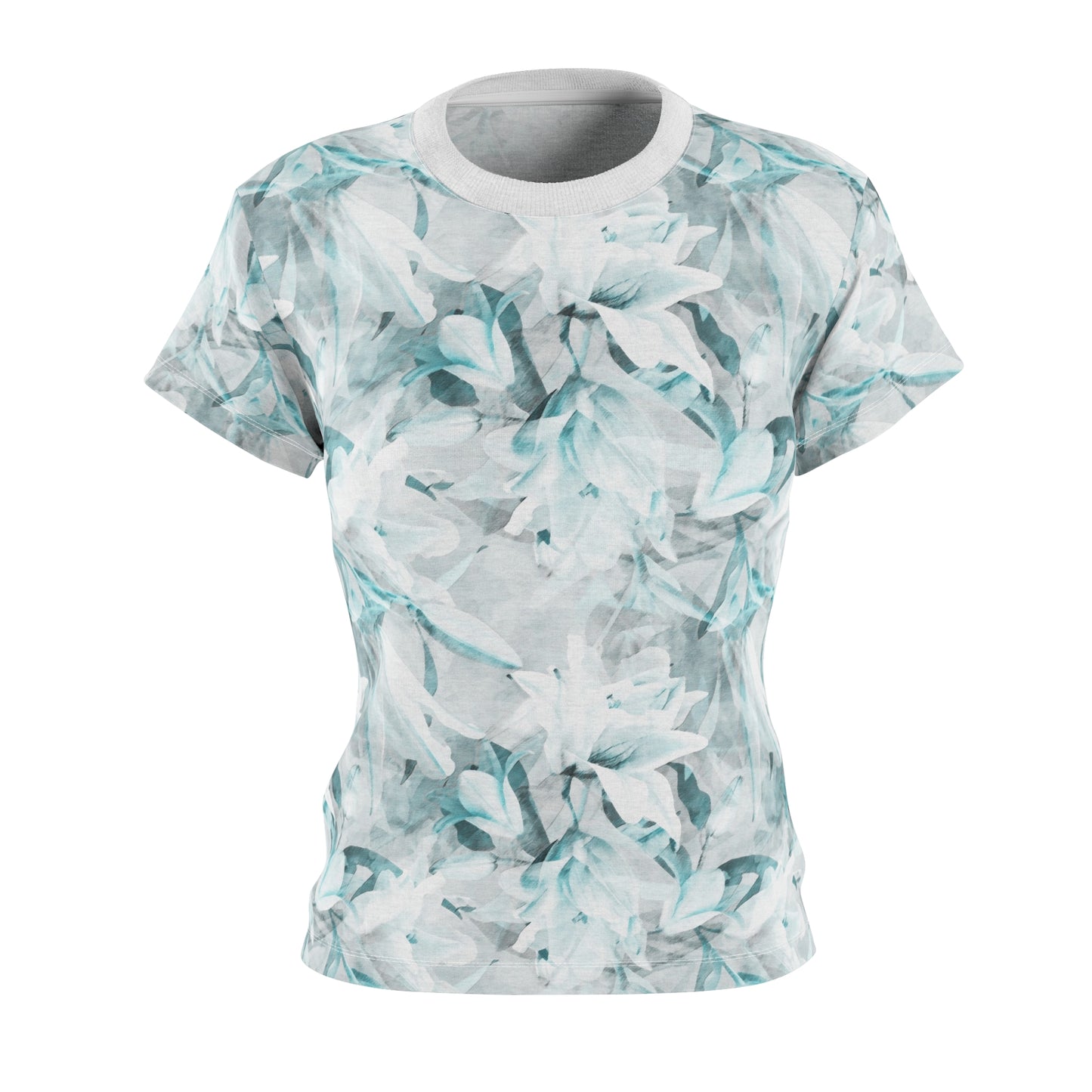 Floral Tee - Elegant Nature-Inspired Cut & Sew