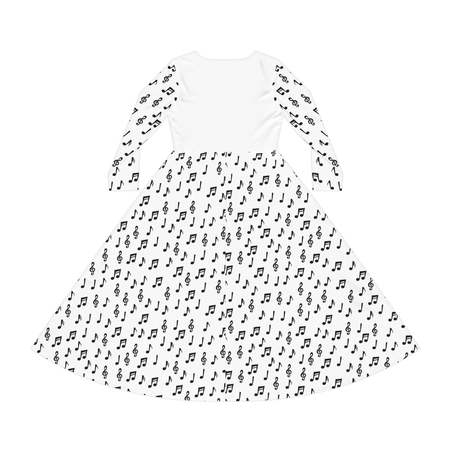 Musical Note Dance Dress, Long Sleeve Dancewear for Women, Ballet Costume, Performance Outfit, Dance Recital Attire