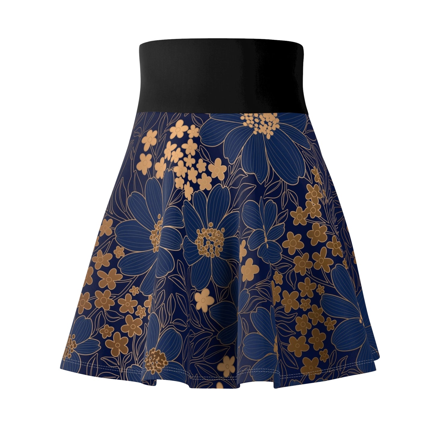 Floral Skater Skirt - Women's Luxury Flare Skirt for Spring Garden Parties and Feminine A-Line Style