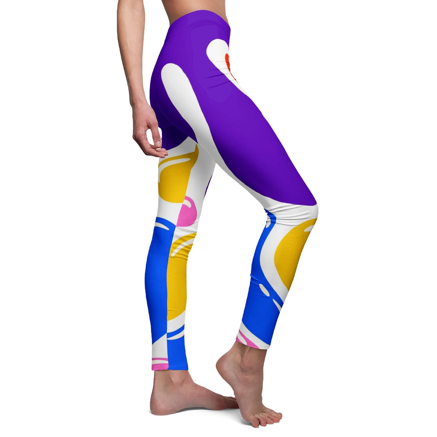 Colorful Heart Print Leggings