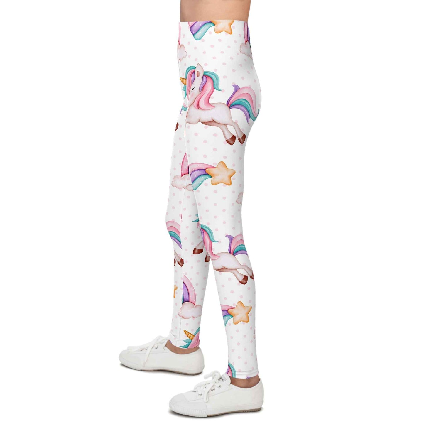 Unicorn Leggings for Kids - Magical Rainbow Tights, Girls Fantasy Pants, Cute Animal Print Bottoms