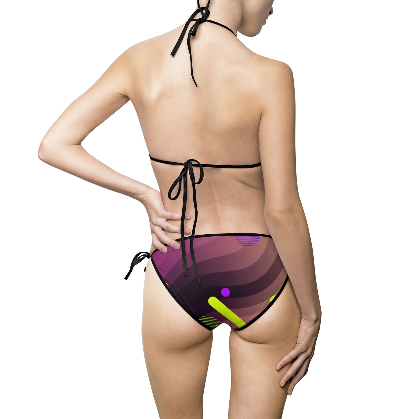 Neon Print Women's Bikini Swimsuit