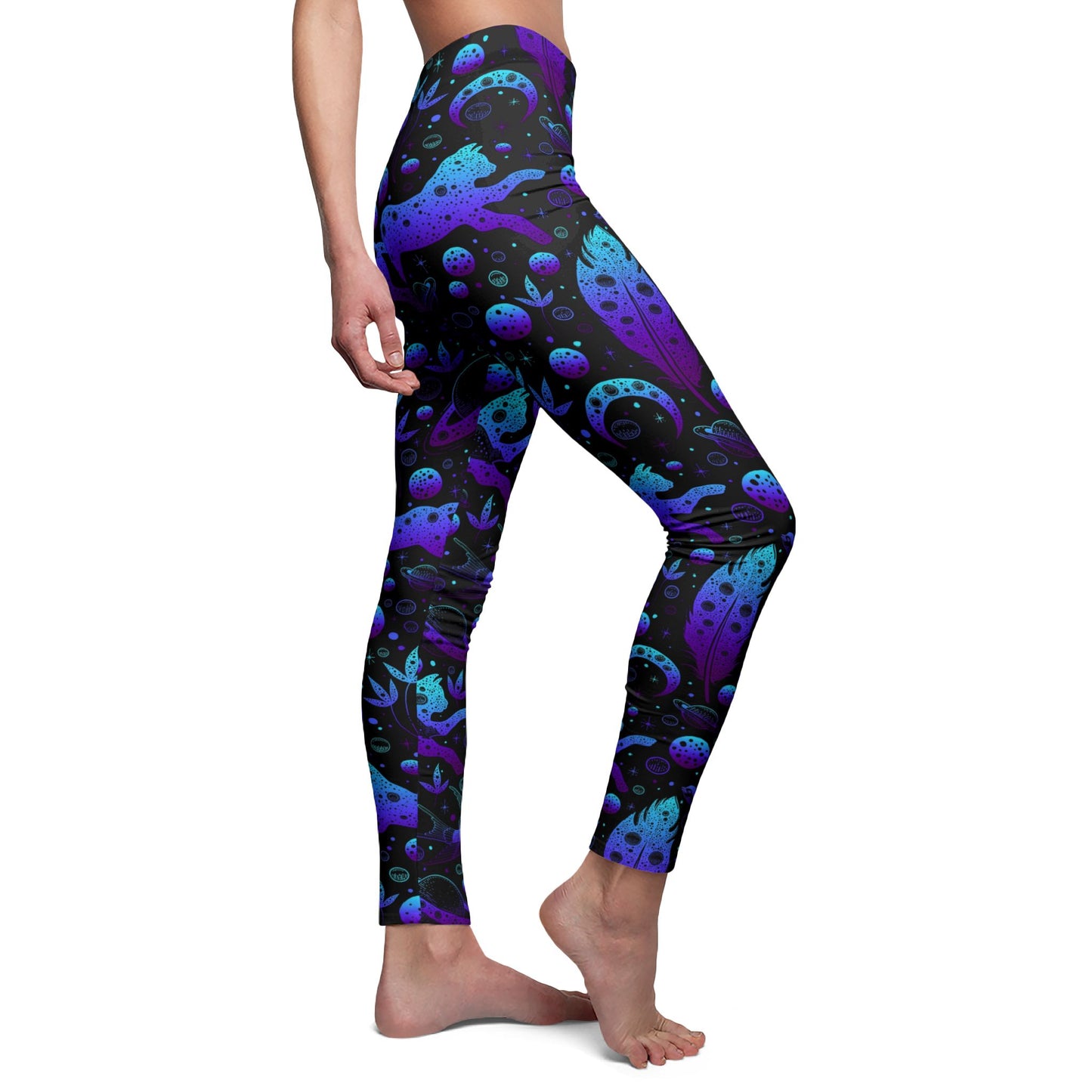 Cosmic Cat Leggings for Stellar Style and Comfort - NestlyAura