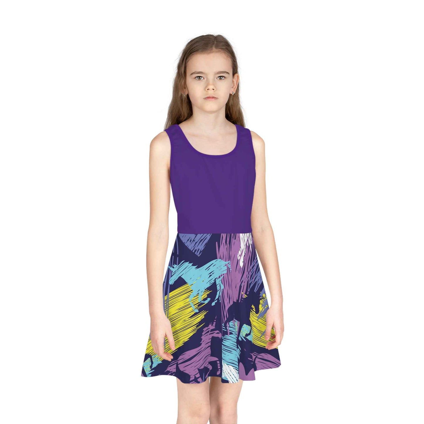 Girls Unicorn Sundress, Whimsical Summer Dress for Girls, Sleeveless Kids Clothing, Birthday Gift