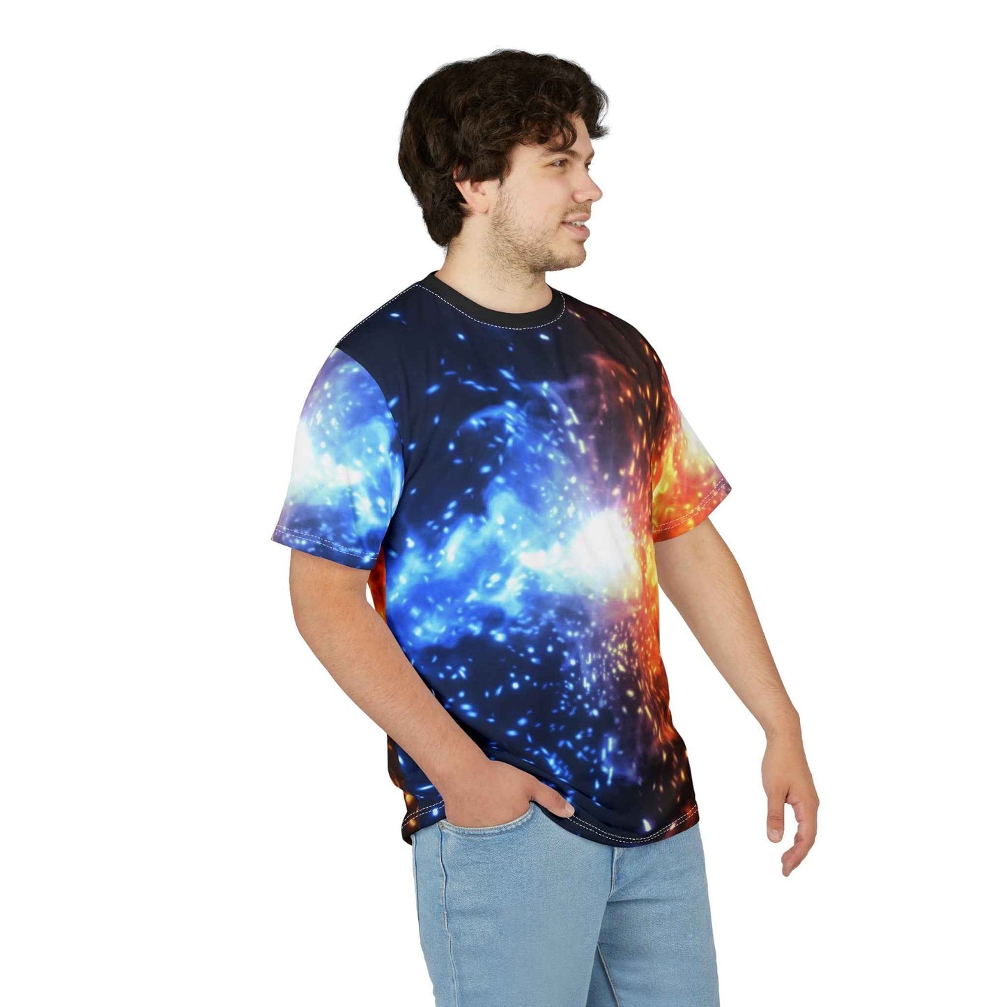 Cosmic Explosion Tee - Vibrant Galaxy Design Unisex T-Shirt