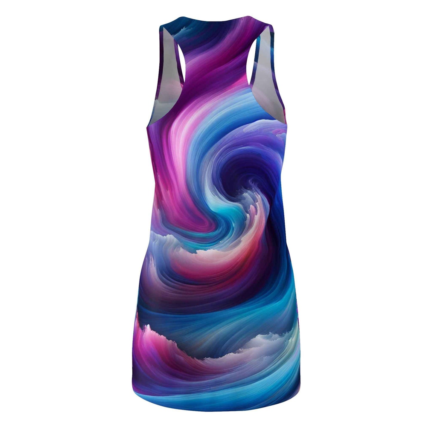 Whimsical Swirl Dress - Stylish Racerback Design