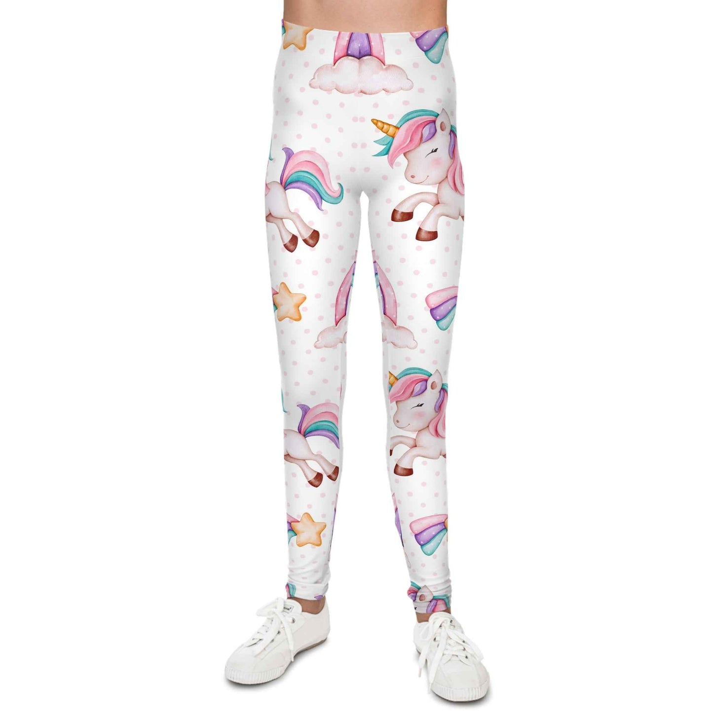 Unicorn Leggings for Kids - Magical Rainbow Tights, Girls Fantasy Pants, Cute Animal Print Bottoms