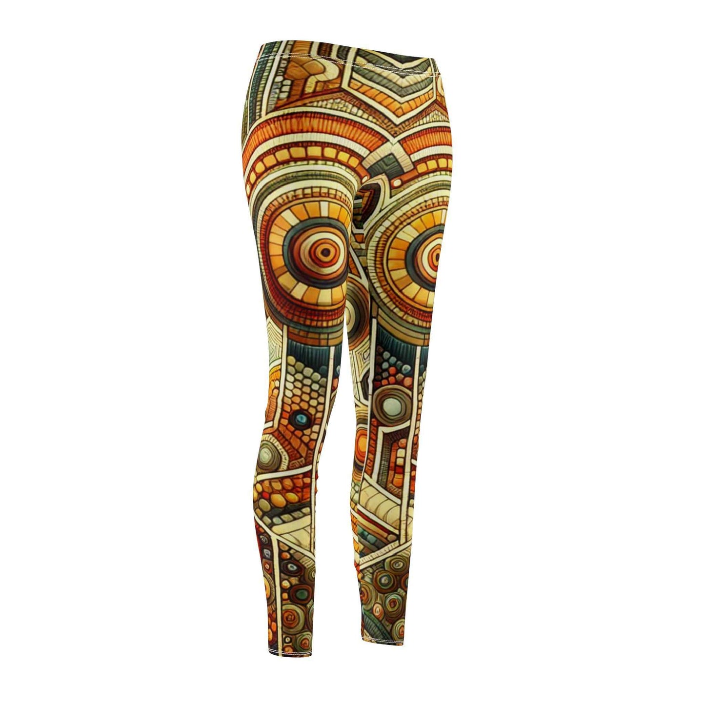 Geometric Retro Leggings - Stylish Patterned Activewear