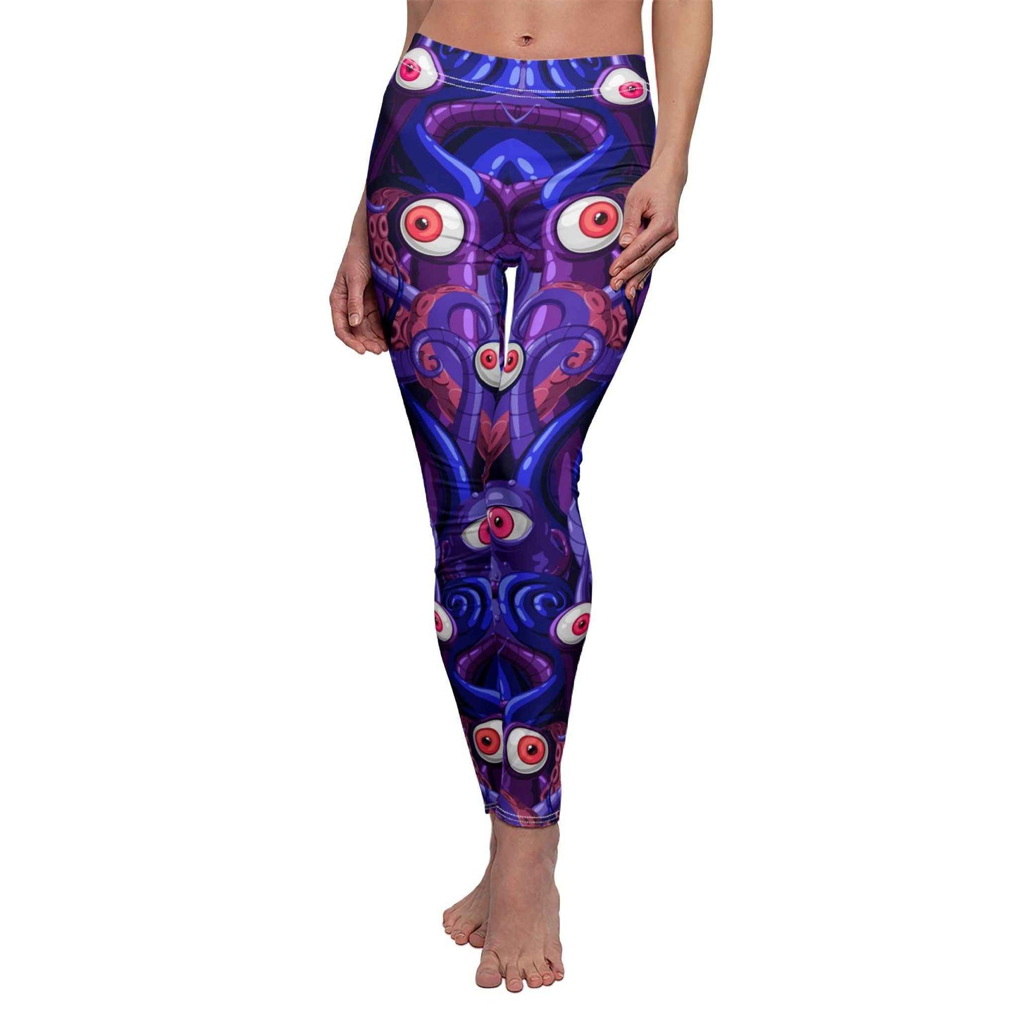 Colorful Graphic Leggings, Funky Printed Tights, Trendy Women's Activewear Pants