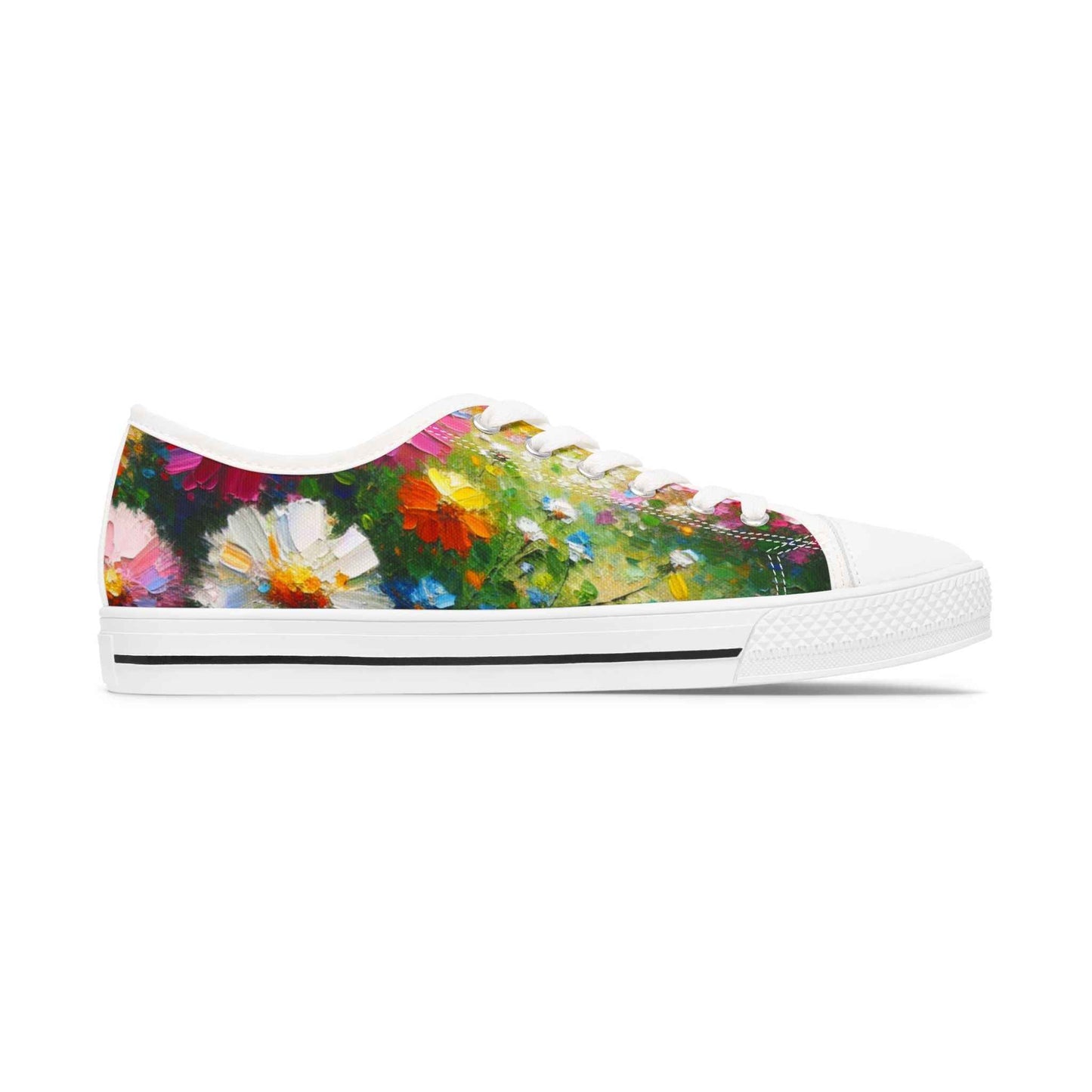 Floral Low Top Sneakers for Women - Stylish and Comfortable Footwear