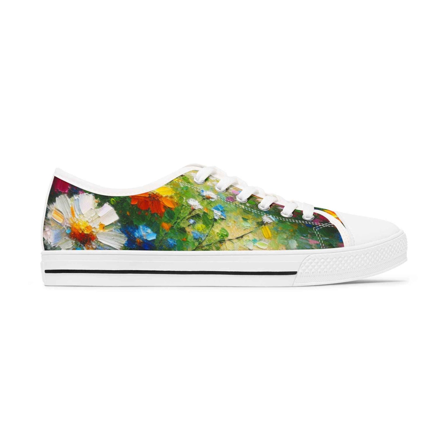Floral Low Top Sneakers for Women - Stylish and Comfortable Footwear