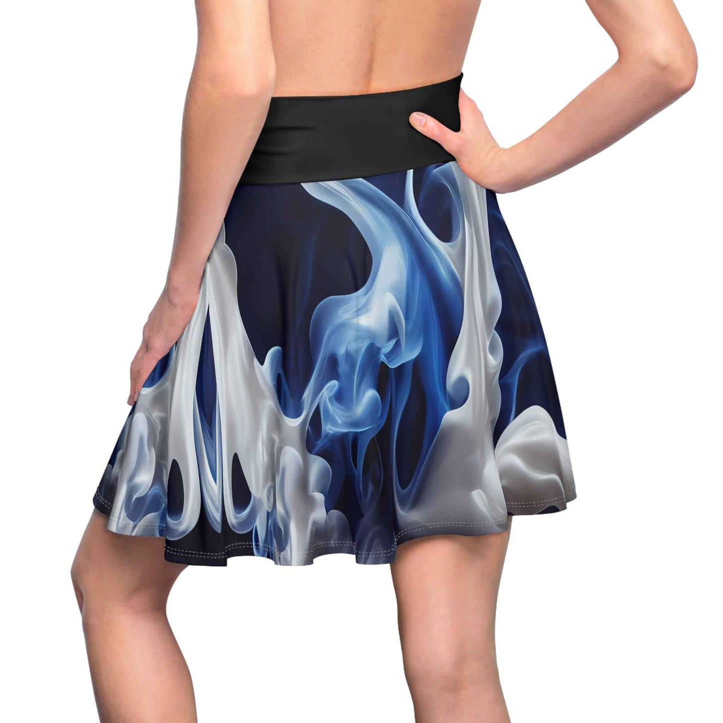 Smoke Pattern Skater Skirt - Trendy and Stylish Design