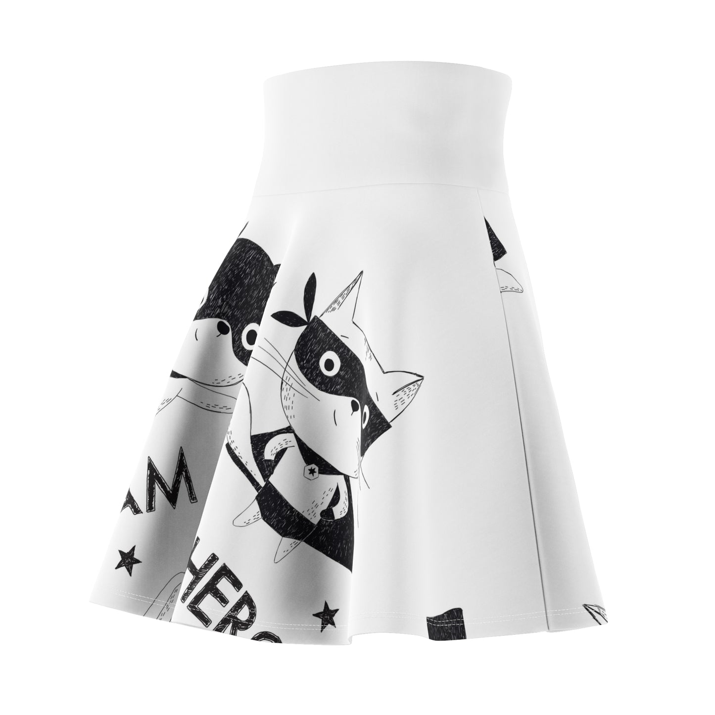 Superhero Cats Skater Skirt