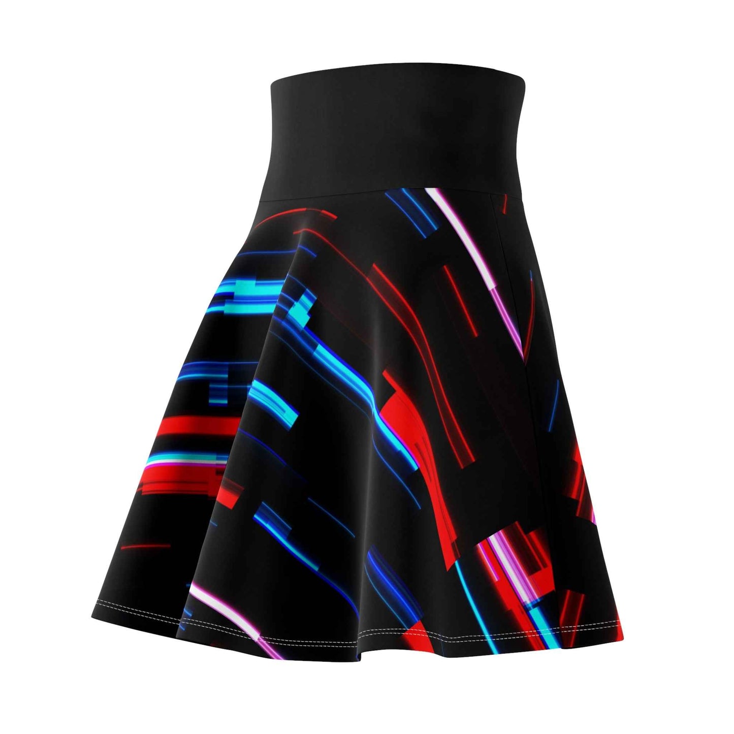 Colorful Skater Skirt - Vibrant Flare Skirt, Fun Circle Skirt, Bright A-Line Skirt for Trendy Summer Style