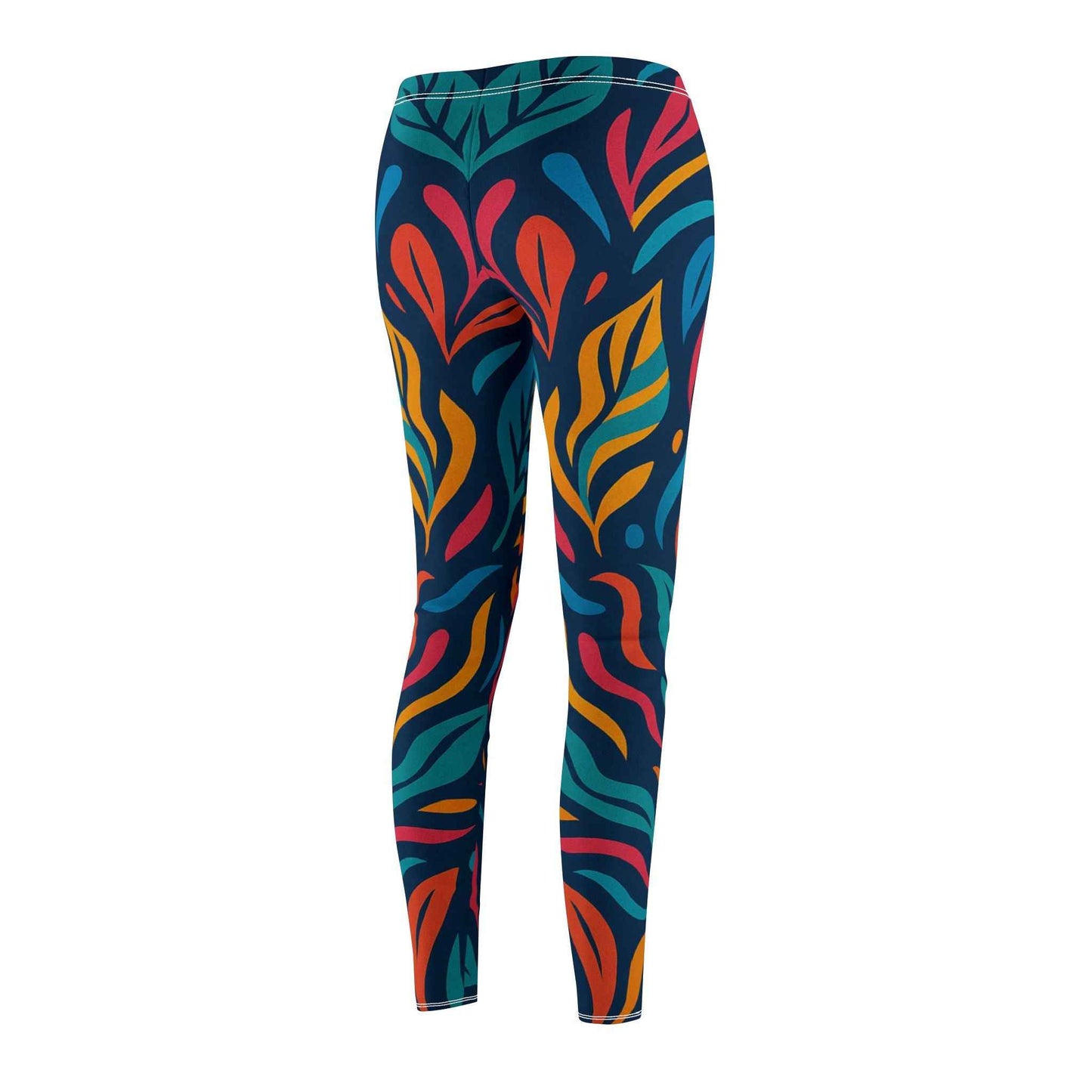 Vibrant Floral Casual Leggings for Women - Stylish Floral Casual Leggings for Comfortable Activewear