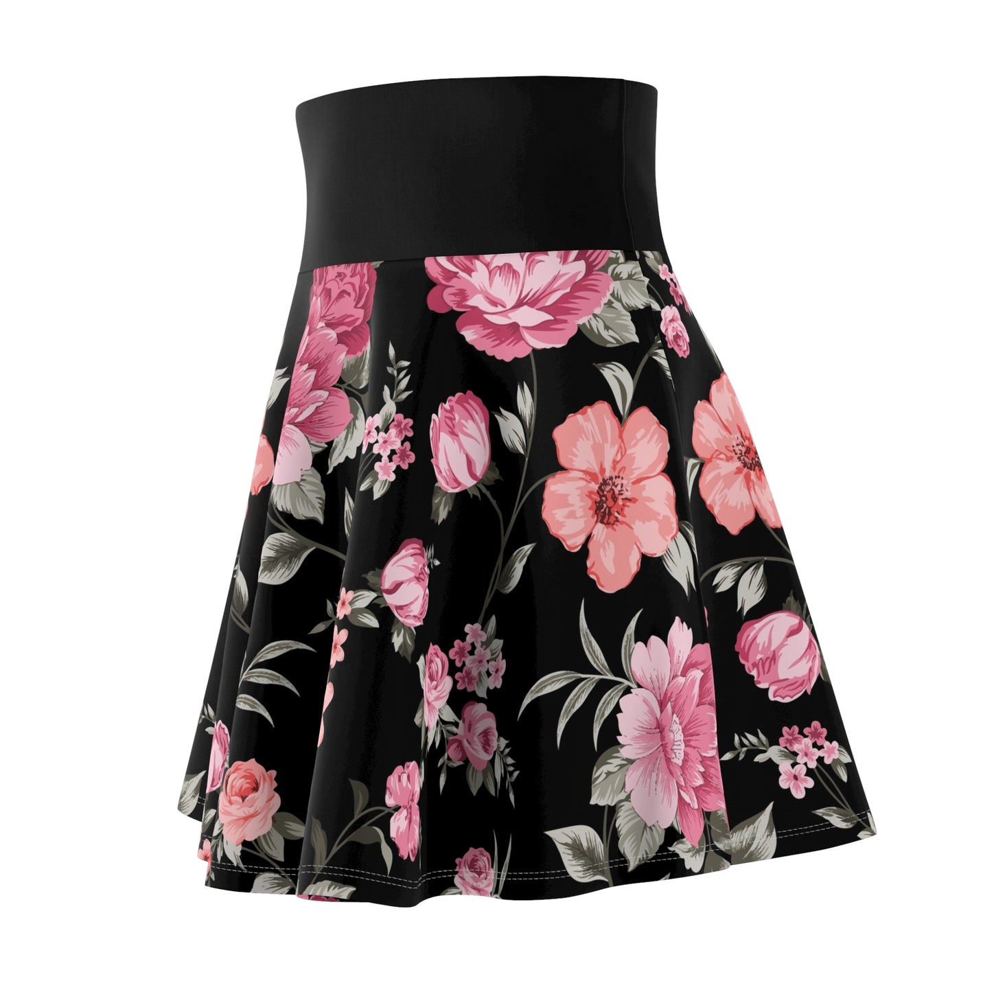 Floral Skater Skirt for Women - Trendy Spring and Summer Flare Skirt, Flowy Fashionable Apparel - NestlyAura
