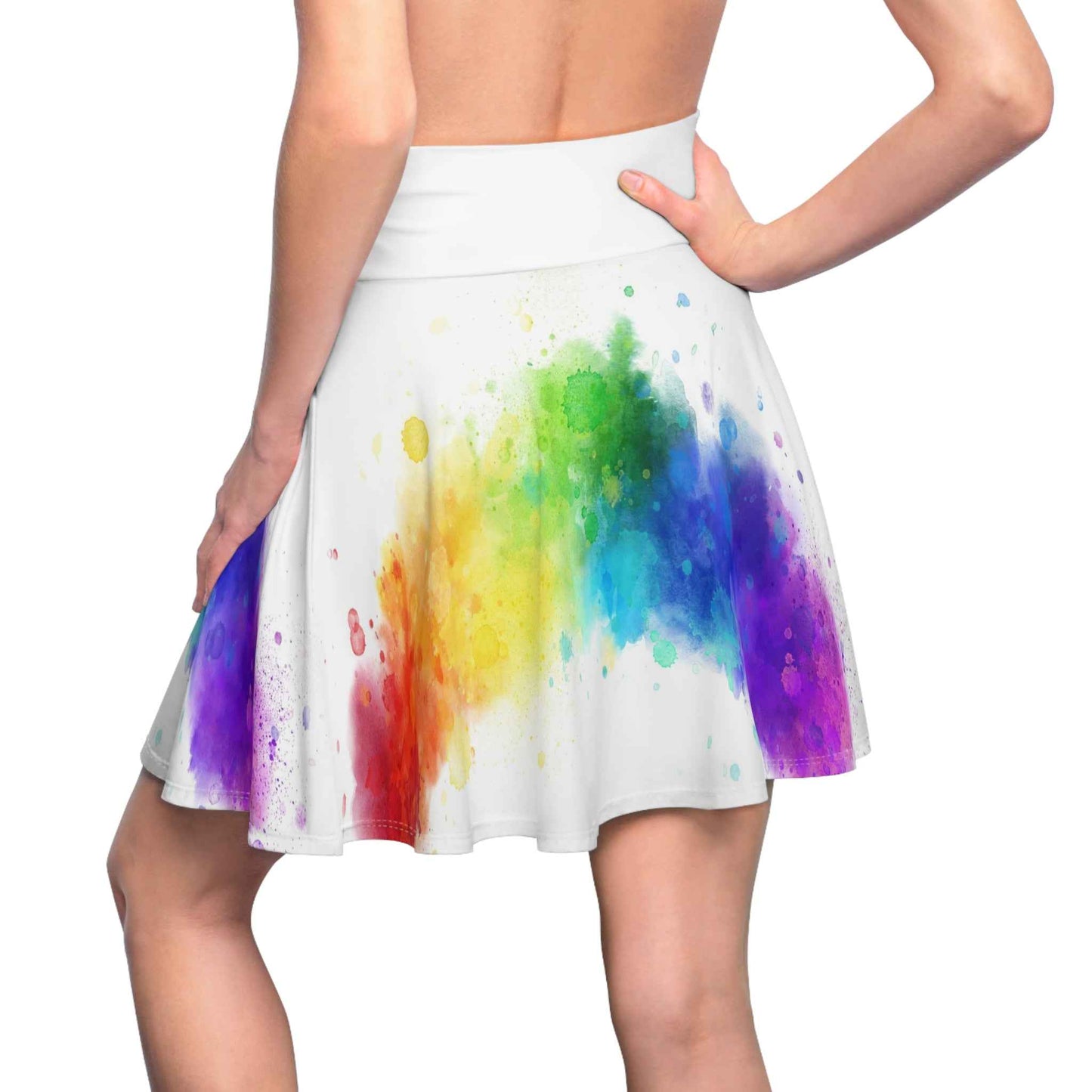 Rainbow LGBTQ Skater Skirt for Colorful Pride and Style