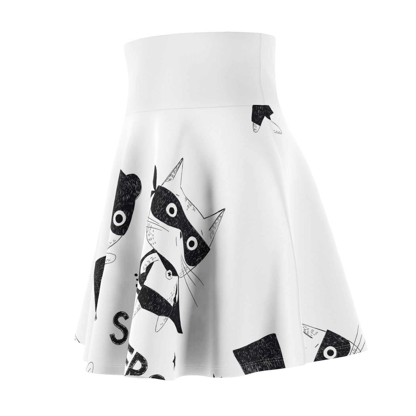 Superhero Cats Skater Skirt