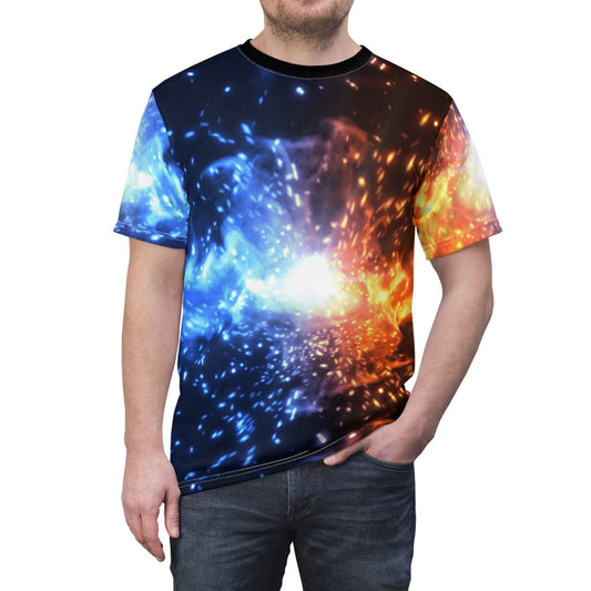 Cosmic Explosion Tee - Vibrant Galaxy Design Unisex T-Shirt