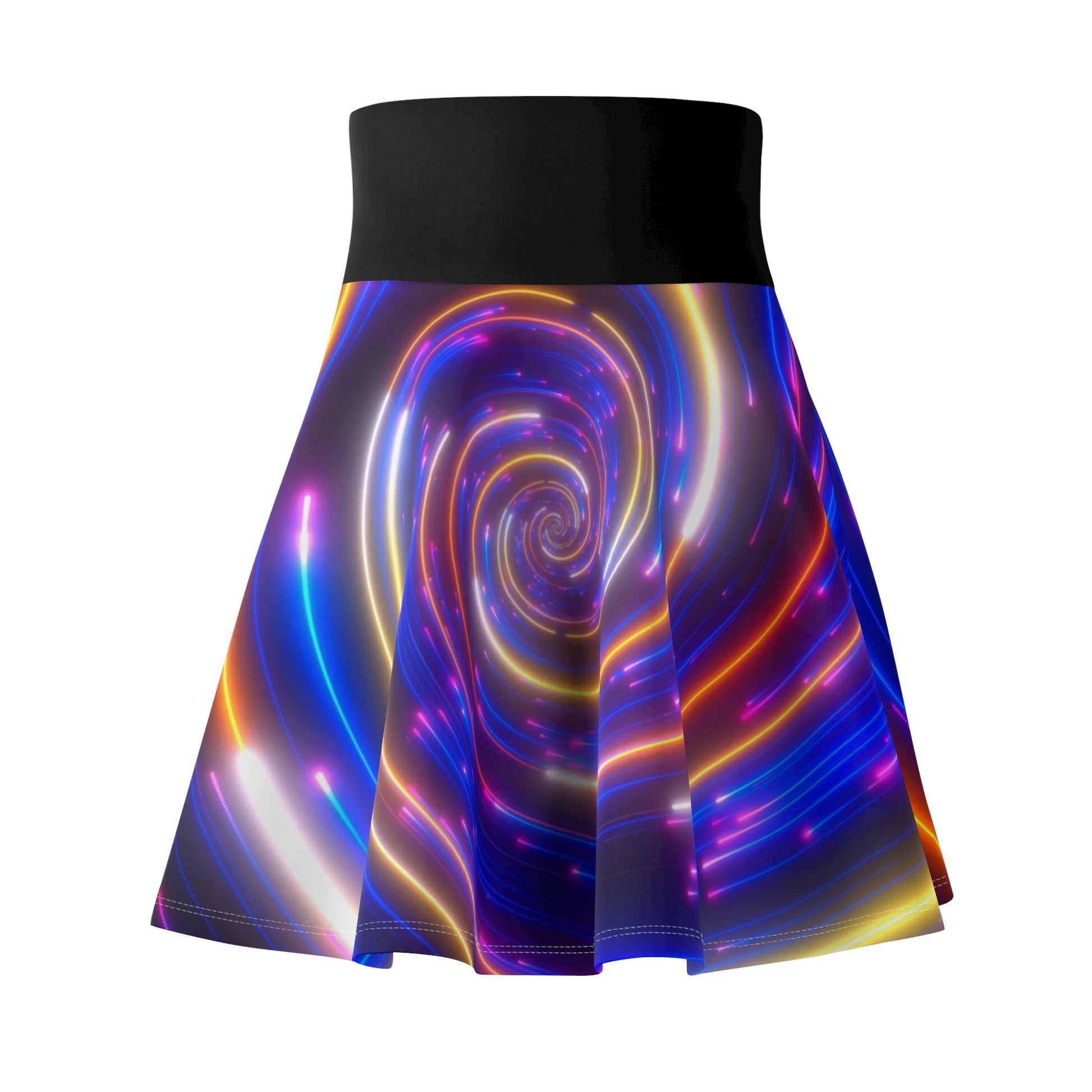 Colorful Swirl Skater Skirt - NestlyAura - Colorful Swirl Skater Skirt