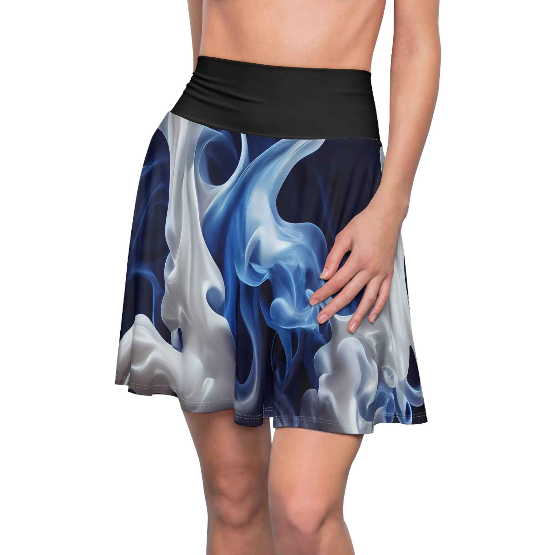 Smoke Pattern Skater Skirt - Trendy and Stylish Design