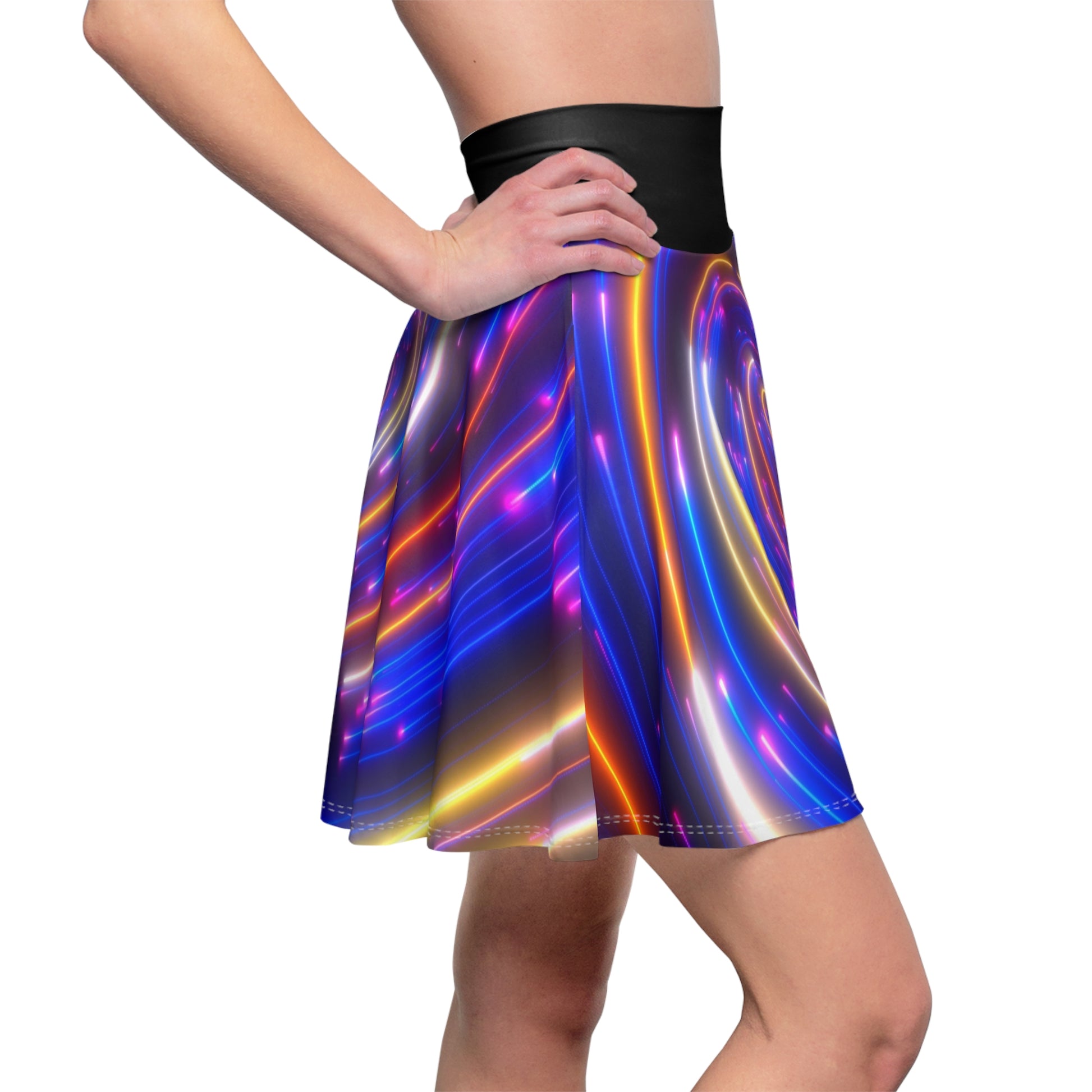 Colorful Swirl Skater Skirt - NestlyAura - Colorful Swirl Skater Skirt