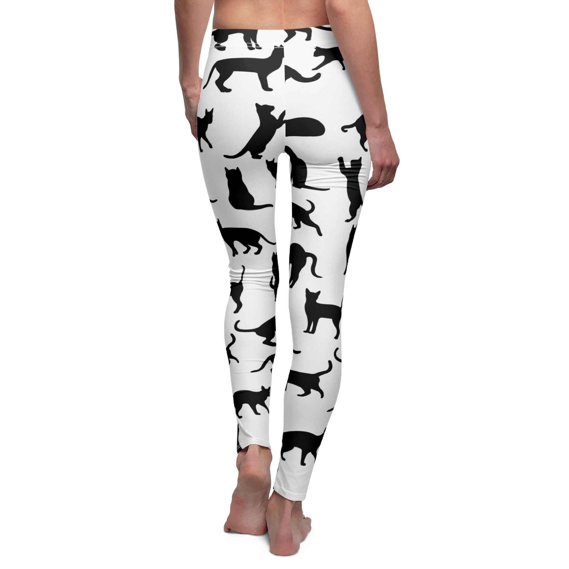 Stylish Cat Silhouette Leggings for Cat Lovers