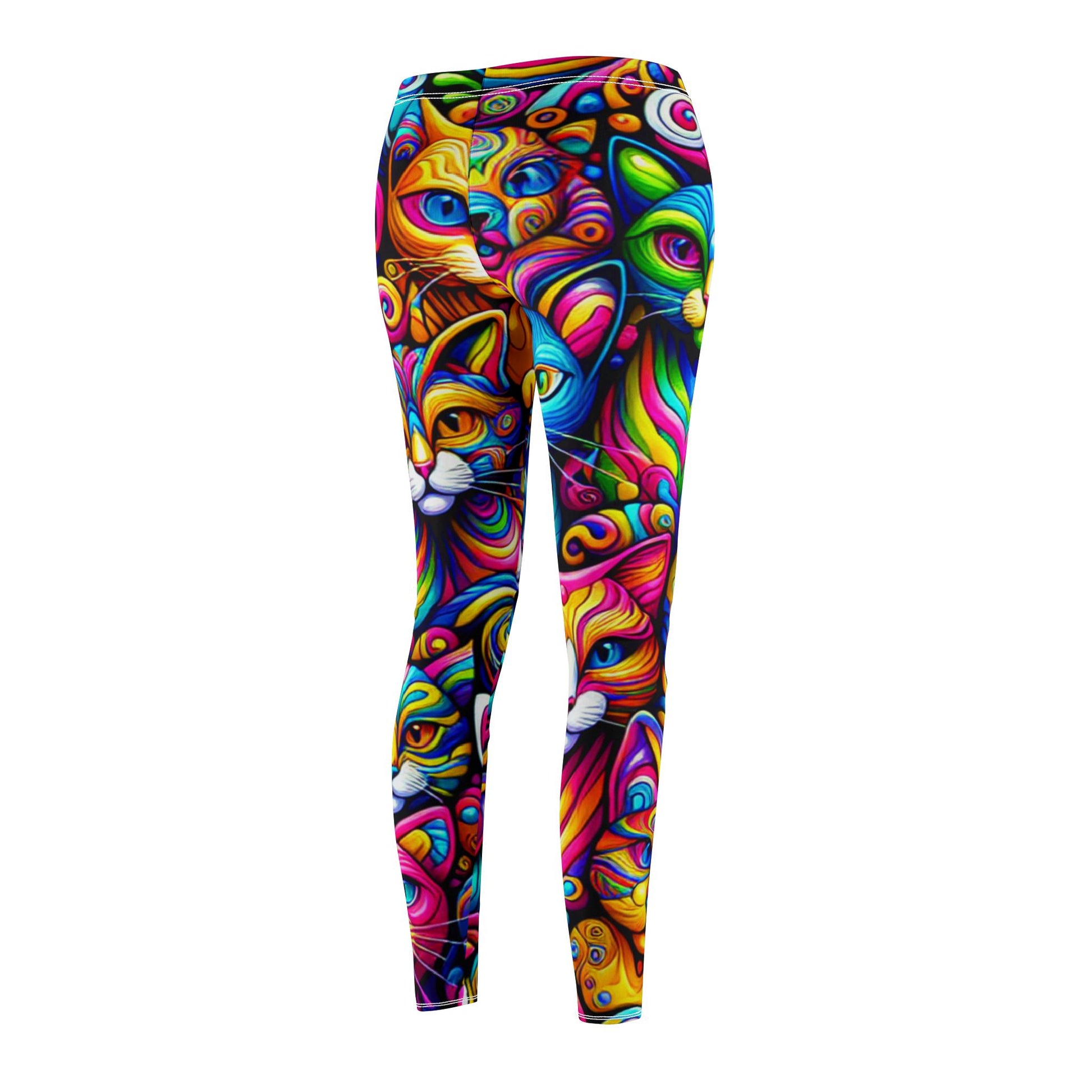 Colorful Cat Print Leggings - NestlyAura - Colorful Cat Print Leggings