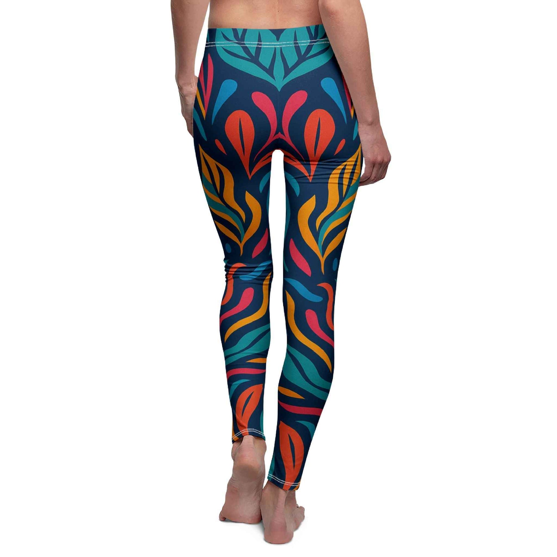Vibrant Floral Casual Leggings for Women - Stylish Floral Casual Leggings for Comfortable Activewear