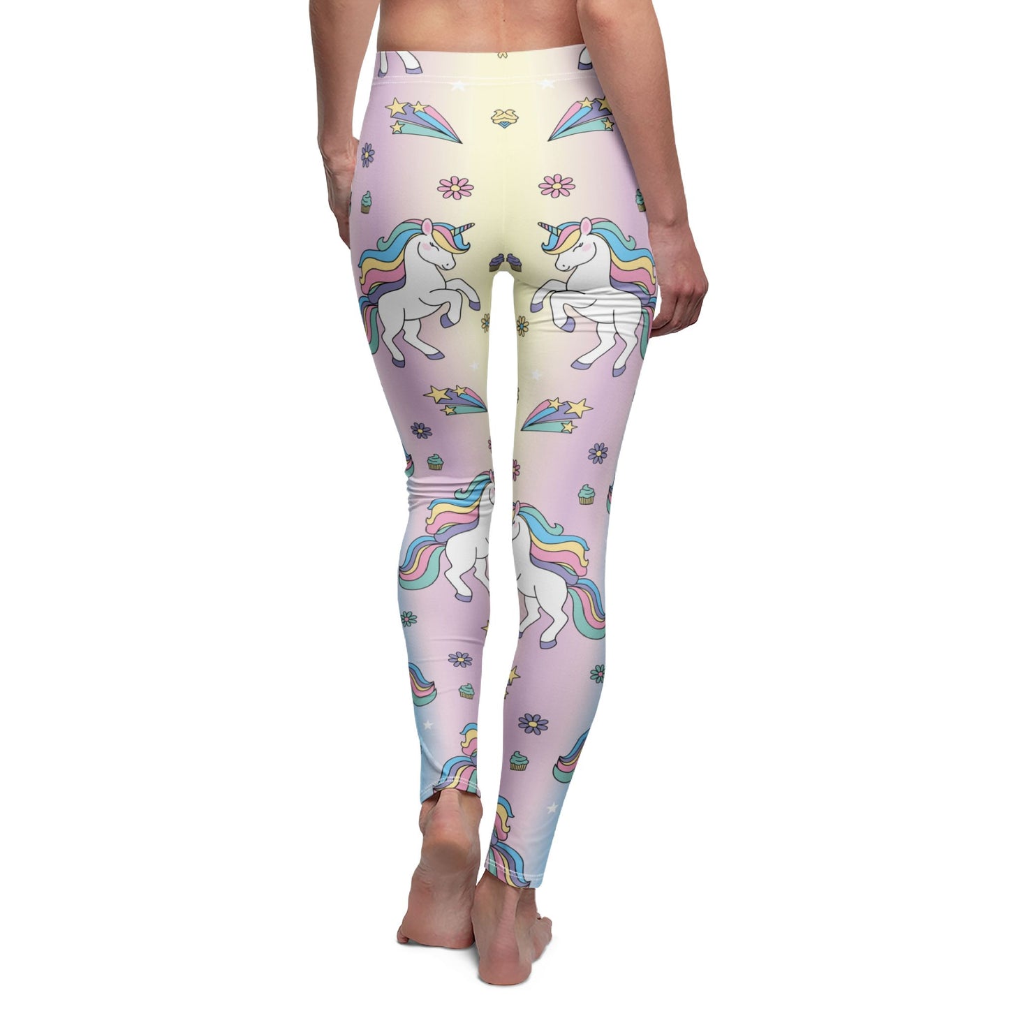 Unicorn Leggings - Whimsical Fantasy Printed Pants, Cute Stretchy Tights for Women, Magical Animal Design Yoga Wear