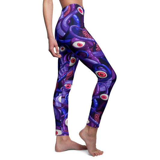 Colorful Graphic Leggings, Funky Printed Tights, Trendy Women's Activewear Pants