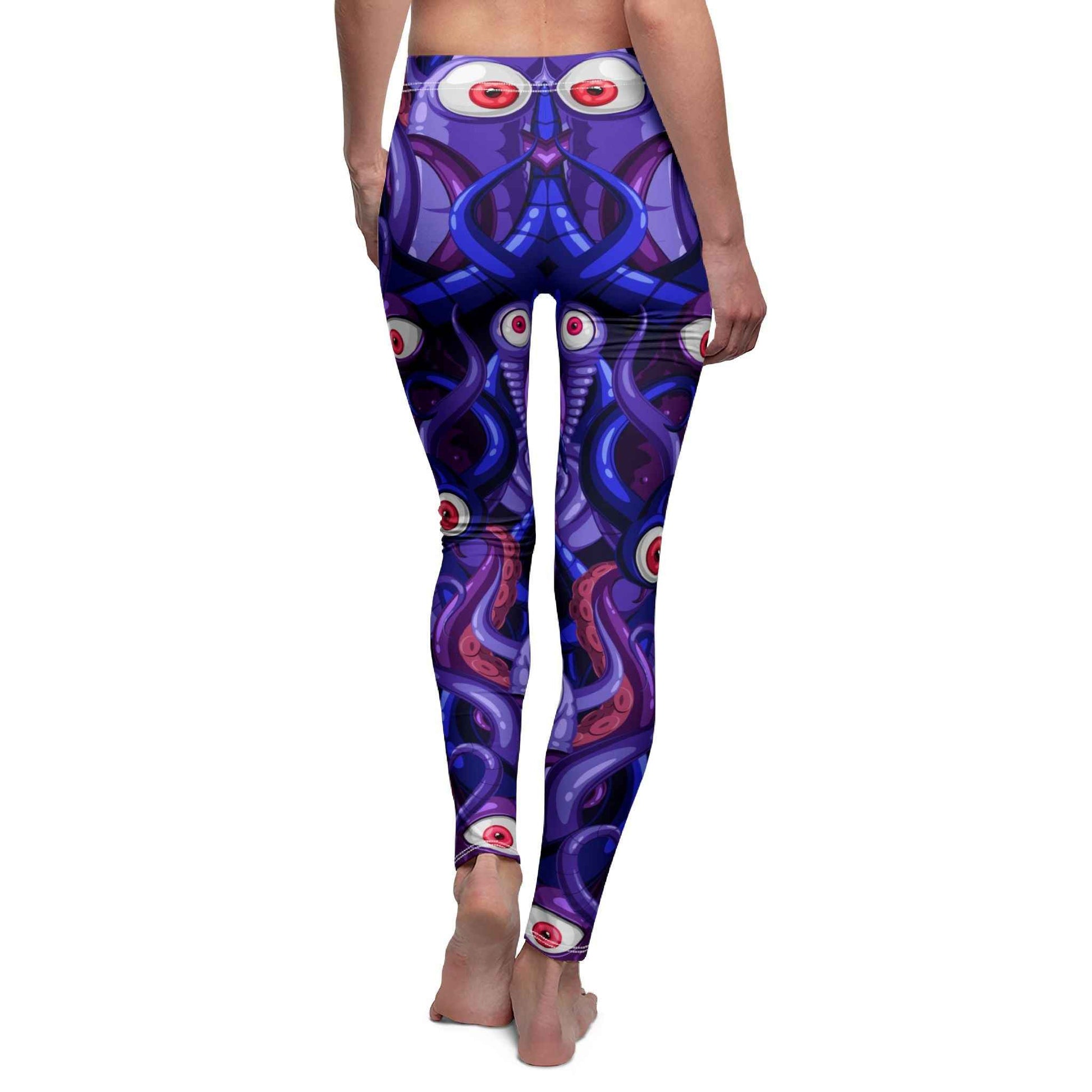 Colorful Graphic Leggings, Funky Printed Tights, Trendy Women's Activewear Pants