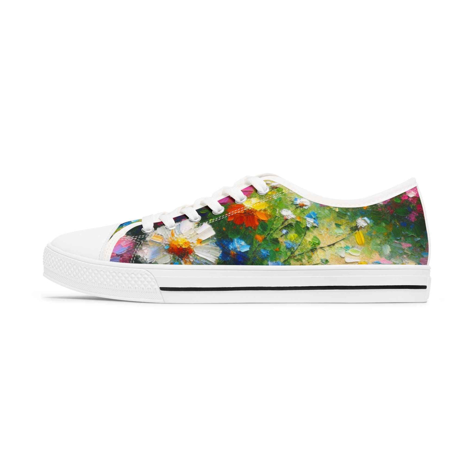 Floral Low Top Sneakers for Women - Stylish and Comfortable Footwear