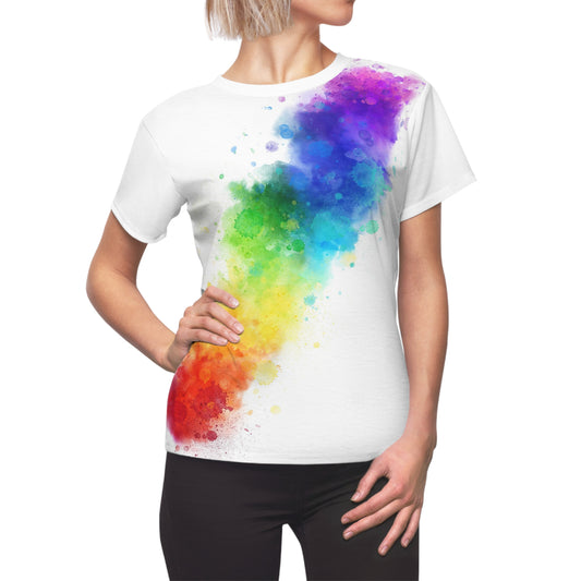 Vibrant Rainbow Splash Tee