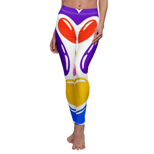 Colorful Heart Print Leggings